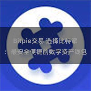 Bitpie交易 选择比特派：最安全便捷的数字资产钱包