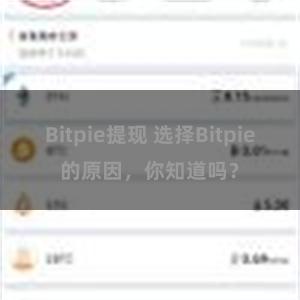 Bitpie提现 选择Bitpie的原因，你知道吗？