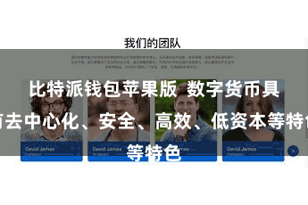 比特派钱包苹果版  数字货币具有去中心化、安全、高效、低资本等特色